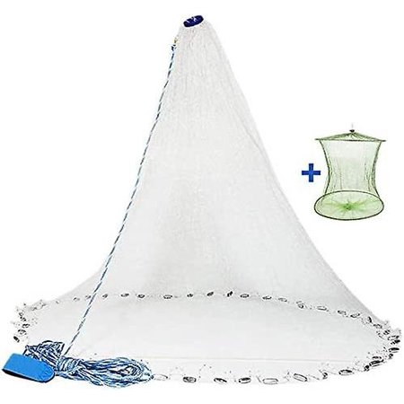 Handmade American Saltwater Fishing Cast Net With Heavy Duty Real Zinc ...