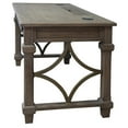 thumbnail image 3 of UrbanPro Farmhouse Traditional Wood Writing Desk in Weathered Dove, 3 of 15