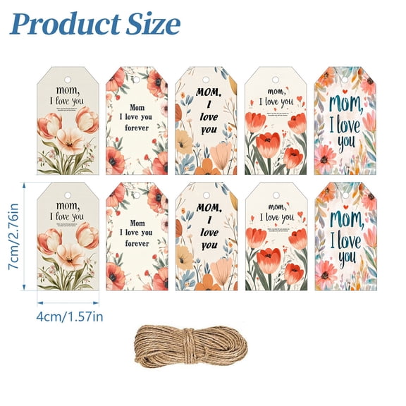 Mothers Day Gifts Clearance! 50 Mother'S Day Greeting Cards and Hanging Cards With Rope Flowers