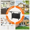 thumbnail image 4 of AECOJOY Outdoor Grill Cart with Storage Cabinet Buffet Prep Tables for Outside Steel BBQ Bar Carts for Patio（20"D x 50"W x 32.2"H）, 4 of 8