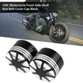 thumbnail image 3 of Ejoyous 2pcs Aluminio Motocicleta Eje delantero Tapa Tuerca Perno Perno Kit de hardware decorativo Negro ANGGREK Otros, 3 of 8