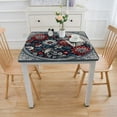 thumbnail image 3 of nygtbtfer  Fitted Tablecloth Elastic Edged Table Cover,Independence Day Poppy F Wipeable Table Cloths for Kitchen Dining Party Fit up Tables,Watercolor Floral on White, 3 of 7