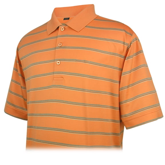 Monterey Club Men's Pima Cotton Jacquard Golf Polo Shirt #1448