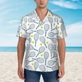 thumbnail image 2 of Pofeuu Tennis Rackets And Balls Print Hawaiian Shirt for Men Sleeves Casual Button Down Summer Beach Dress Shirts T-Shirts,Large, 2 of 7