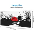 thumbnail image 3 of Black and Red Japanese Landscapes Gaming Mouse Pad Large XL Desk Mat Long Extended Pads Big Mousepad for Home Office Decor Accessories 31.5 X 11.8 Inch, 3 of 6