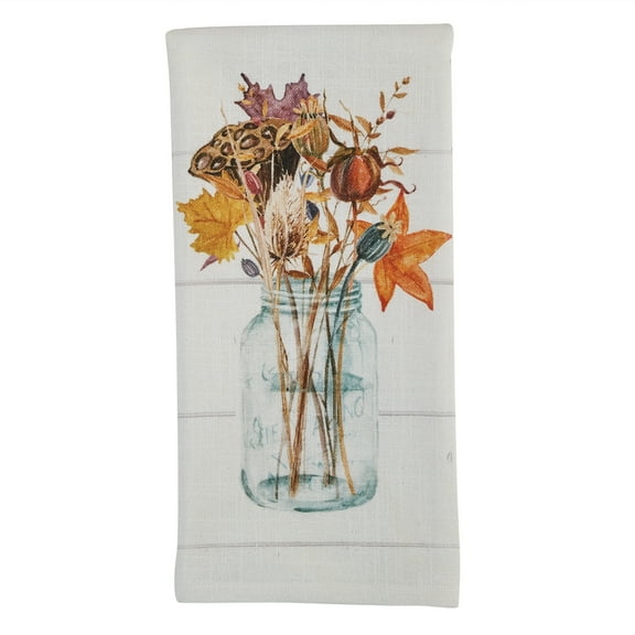 Park Designs Harvest Home Mason Jar Thistle Dishtowel