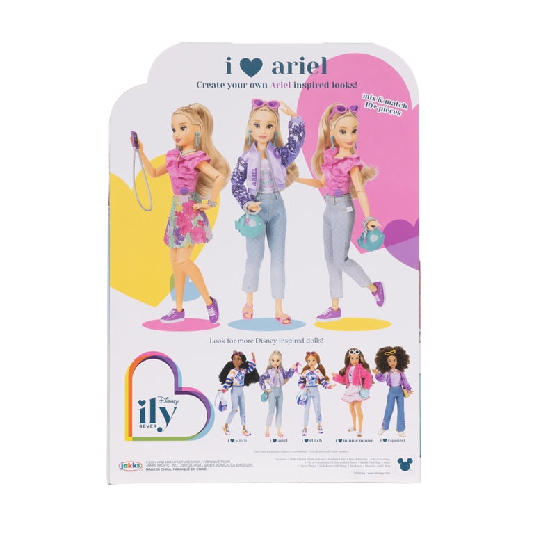 Disney ILY, 4EVER I Love Ariel Doll, 12 inch, Fashion with Outfits