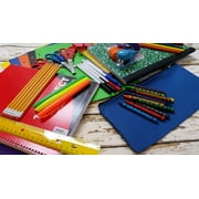 20 Piece Stationary Kits Containing 1 Spiral Notebook, 1 Colored Folder, 3 Ballpoint Pens, 3 Pencils, 5 Crayons, 2 Erasers, 1 Pencil Case, 1 Sharpener, 1 Metric Ruler & More!