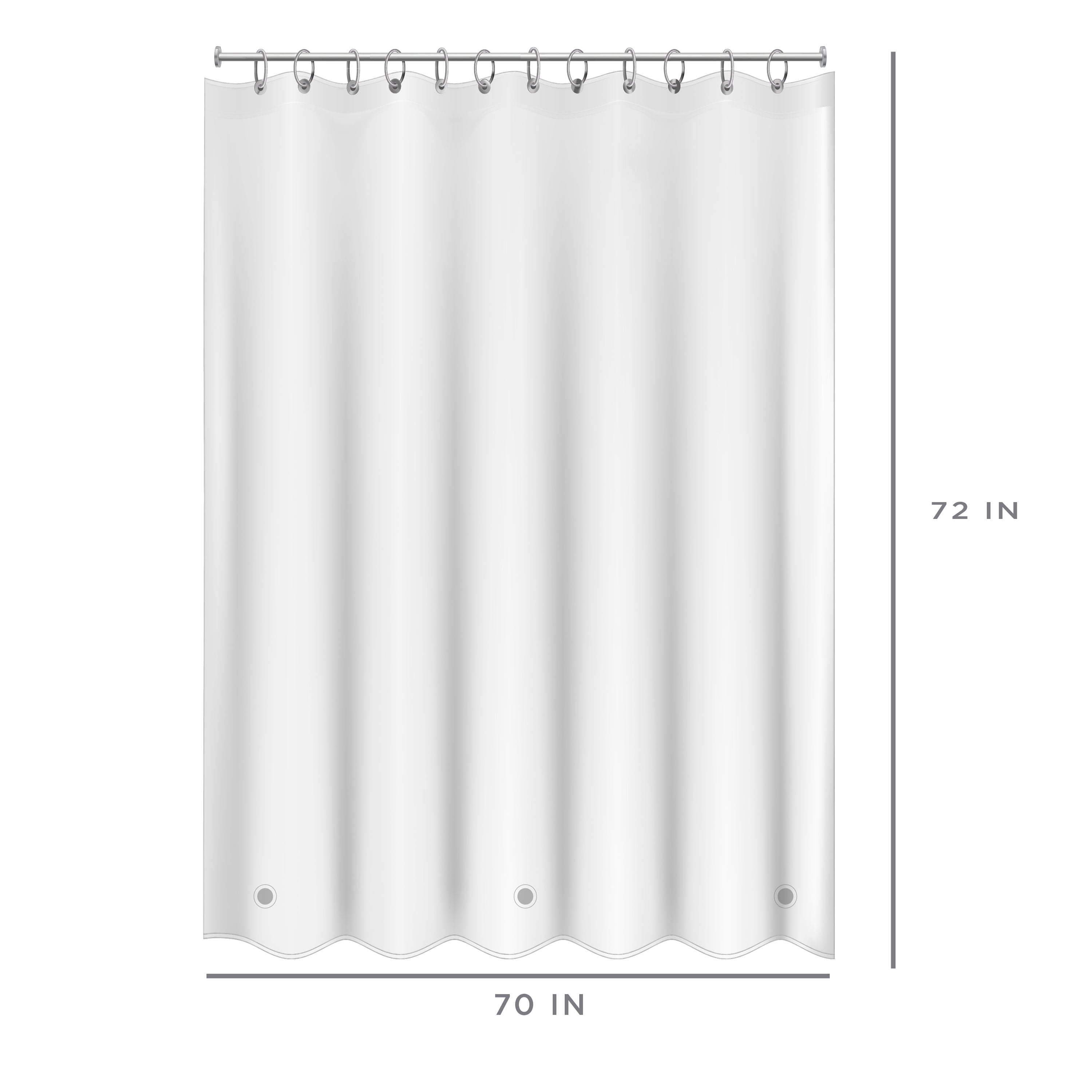 Bath Bliss 2 Pack PEVA Shower Curtain Liner Super Clear