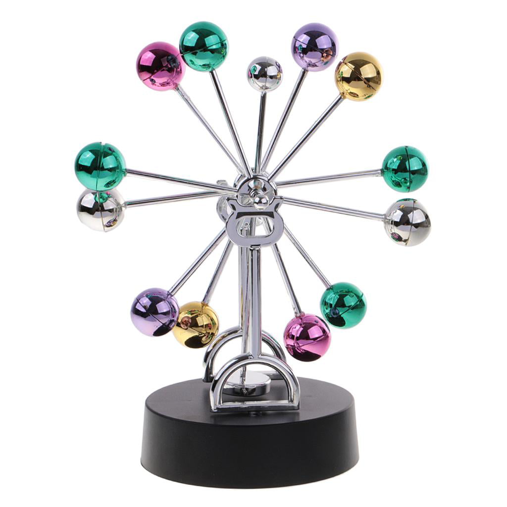 BQLZR Kinetic Ferris Wheel Perpetual Motion Crafts With Colorful Balls Office Desk Home Decor 
