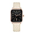 thumbnail image 1 of Ladies Watch Ladies Quartz Watch Square Dial Rhombus Texture Faux Leather Adjustable Strap Date Display Ladies Square Watch, 1 of 8