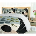thumbnail image 5 of Ambesonne Eucalyptus Leaves Duvet Cover Set, Cold Mid Century, Queen, Black Blue Grey and Green, 5 of 5