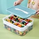 thumbnail image 5 of Bewildely Caja de almacenamiento para niños de gran capacidad con tapa para organización de juguetes multifuncional Almacenamiento y organización del hogar Limon amarillo 2 con partición, 5 of 6