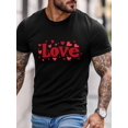 thumbnail image 2 of Men's T-Shirt,Short Sleeve Tee Shirt Casual Tops Valentines Day Love Text Crew Neck T Shirts for Men, 2 of 8