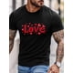 thumbnail image 2 of Men's T-Shirt,Short Sleeve Tee Shirt Casual Tops Valentines Day Love Text Crew Neck T Shirts for Men, 2 of 8