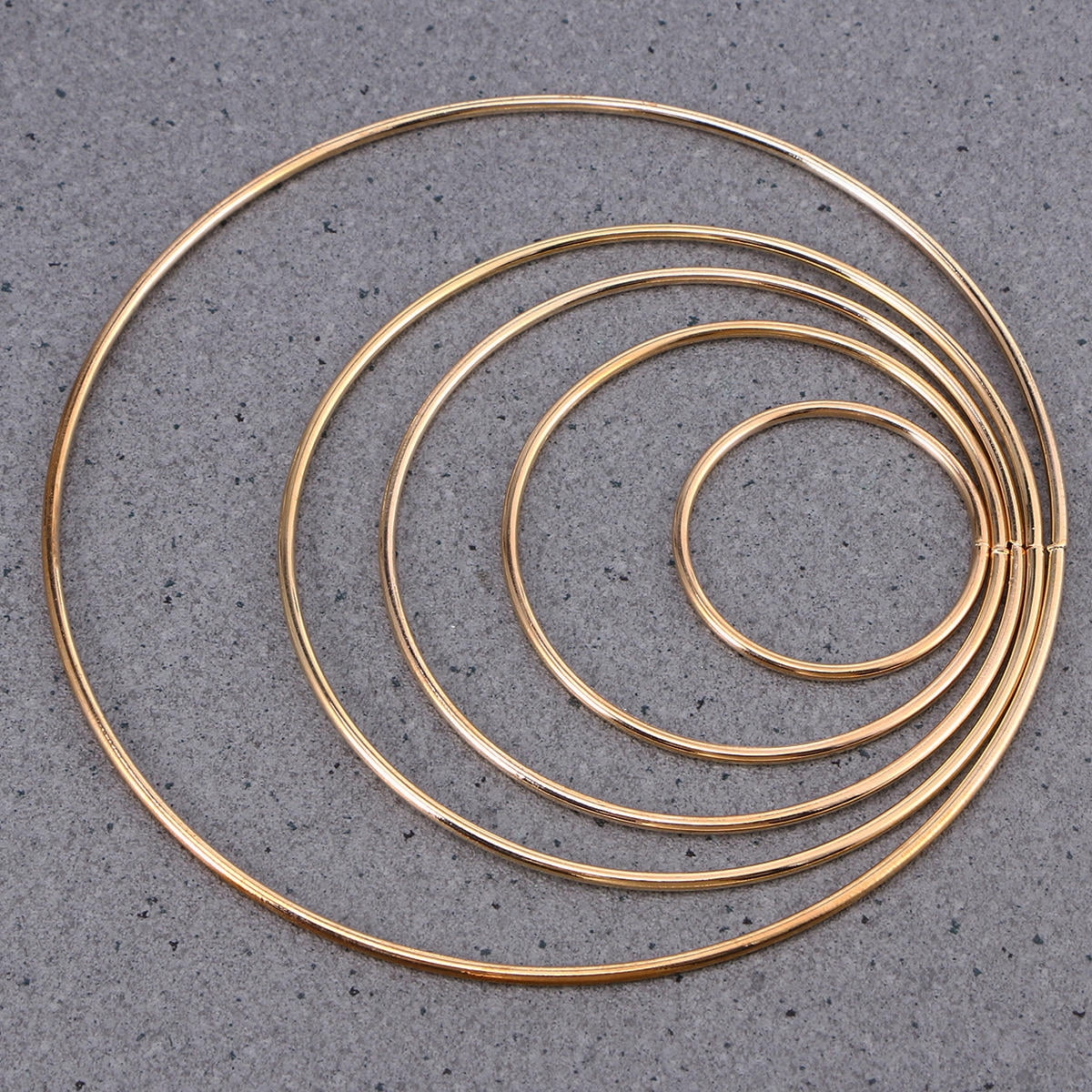 KAKOWELY 5Pcs Golden Iron Ring DIY Accessory Metal Hoops for Dream Catcher Craft
