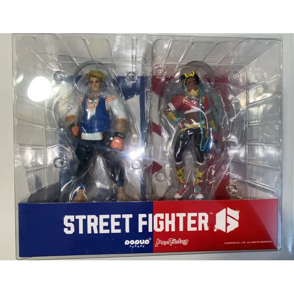 Street Fighter 6 Collector’s Edition Luke and Kimberly Statues with Mad Gear Box