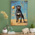 thumbnail image 2 of Cane Corso Cute Dog Volleyball Poster Canvas – Retro Cane Corso Dog Batter in Action With Volleyball for Themed Living Room, 2 of 5