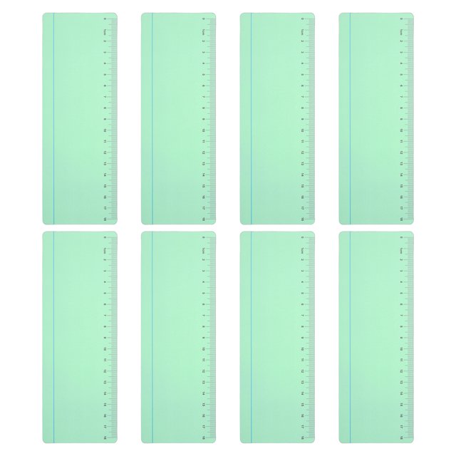 Unique Bargains Bandes de Lecture Guidées Mettre en Évidence la Règle de Suivi de Lecture de Marque-Page de Superposition Colorée avec Ligne, Herbe Verte 8pcs