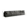thumbnail image 3 of Meridian Furniture Plush Standard Gray Velvet Modular Sofa, 3 of 8
