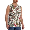 thumbnail image 2 of Easygdp Dark Enchanted Flowers And Birds Men's Breathable Tank Tops Sleeveless Sporty T Shirts for Basketball, Mountaineering, Bodybuilding -XX-Large, 2 of 8