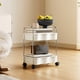 thumbnail image 4 of Carrito De Cocina De Dos Niveles Con Reposabrazos, Organizador Versátil Con Ruedas Para Artículos De Baño, Sala De Estar O Como Soporte Para Aperitivos., 4 of 8
