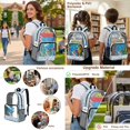 thumbnail image 5 of ZUXONGSY Axolotl Guitar Print Stadium Approved Clear Backpack Set, 3 Piece Heavy Duty Transparent Bags with Lunch Bag & Pencil Case, for Concerts, Sports, Work, School, 5 of 5
