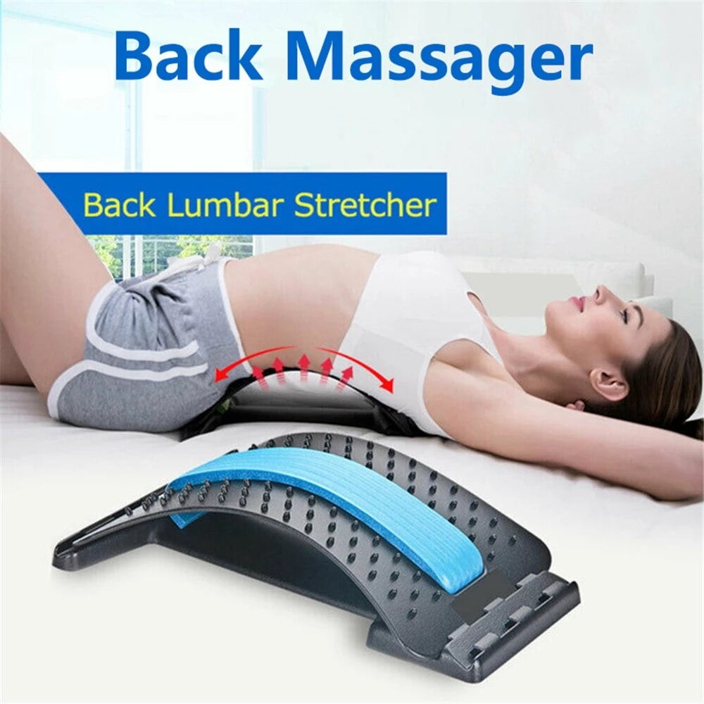Multi-Level Back Supporter Lumbar Stretcher Back Spine Massage Waist,  Acupuncture Spinal, 3 Adjustable Settings, Lower Upper Back Massager Support  for Muscle Pain Relief, for Travel Home Office - Walmart.com