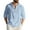 T-896 Light Royal Blue, variant on Khaki Henley Faux Linen Hoods for Man Fall Summer Long Sleeve Beach Casual Hawaiian Ruched Hooded Paperbag Tropical Basic Outerwear Mens Button 2026 Clothes Fashion M