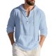 thumbnail image 2 of pstuiky mangas largas para hombre, Suéter playero informal de manga larga con capucha y cordón ajustable para hombre camisetas de hombre m, 2 of 9