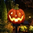 thumbnail image 2 of Halloween Solar Stake Lights Pumpkin and Ghost Pathway Lights Waterproof Spooky Outdoor Decor for Yard Lawn and Patio, 2 of 8