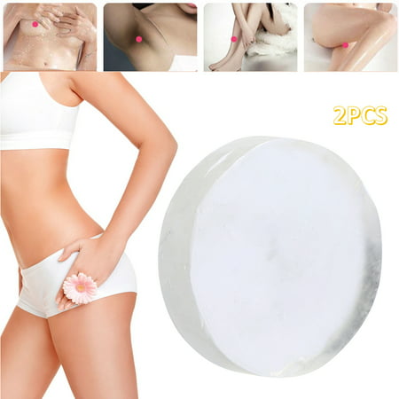 WALFRONT 2PCS Women Body Skin Care Beauty Soap Intimate Private Body Whitening Lightening & Moisturizing Mini Transparent