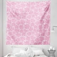 thumbnail image 1 of Abstract Pink Tapestry, Ethnic Pattern Monochrome Hippie Design Reflection of Bohemian Illustration, Fabric Wall Hanging Decor for Bedroom Living Room Dorm, 5 Sizes, White, by Ambesonne, 1 of 1
