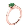 thumbnail image 4 of Mauli Jewels Engagement Rings for Women 0.90 Carat Emerald Engagement Ring 4 prong 10k Rose Gold, 4 of 8