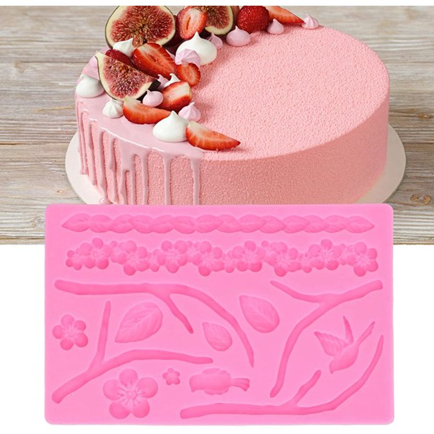Molde de silicona con forma de flor de rama, molde de Fondant de hojas de árbol, molde de decoración para hacer pasteles de Chocolate y dulces para uso doméstico en la cocina TUNC Sencillez