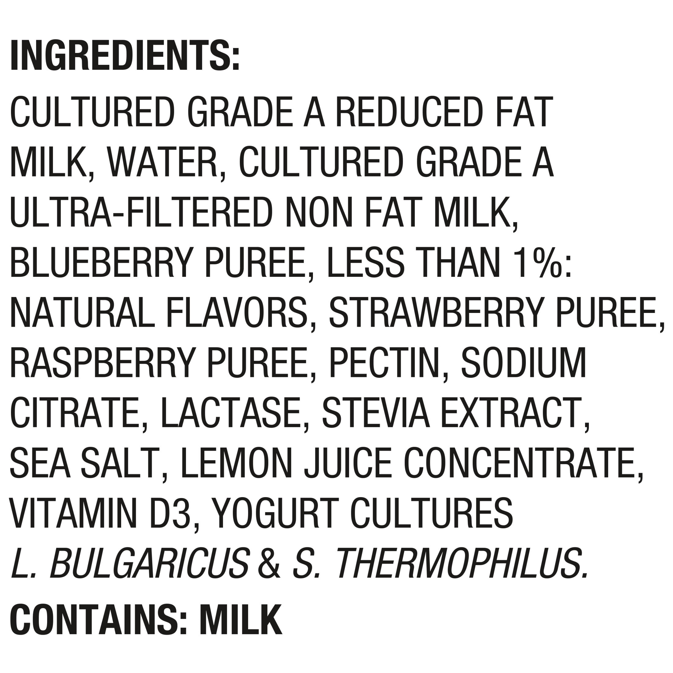 Too Good & Co. Mixed Berry Smoothie, Yogurt-Cultured Dairy Drink, Lower Sugar, 7 fl oz Bottle