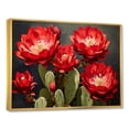 thumbnail image 2 of Designart "Crimson Cactus Blossom" Cactus Floater Framed Wall Art Living Room, 2 of 5