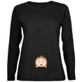 thumbnail image 1 of T-Shirt à Manches Longues Noir pour Femmes Halloween Citrouille Bébé, 1 of 1