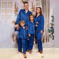 thumbnail image 5 of Pxiakgy Family Matching Christmas Pajamas Set Satin Silk Pajamas PJ's Solid Family Matching Sleepwear Loungewear Nightwear Pants Set For Women Blue 2XL, 5 of 9