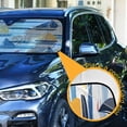 thumbnail image 3 of Yayeee Car Windshield Sun Shade Universal Fit Front Visor Protector, Orange Hand Drawn Sailboats, 3 of 8