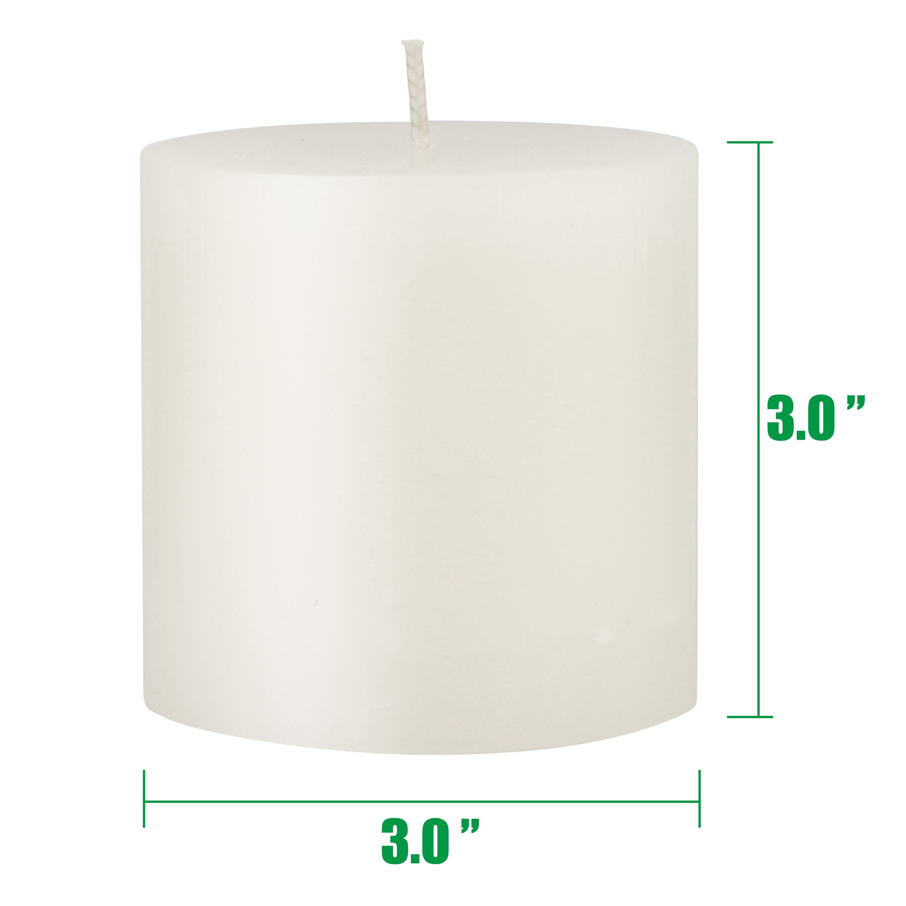Stonebriar 3" x 3" Unscented Pillar Candles, 6 Pack with 18 Burn Time