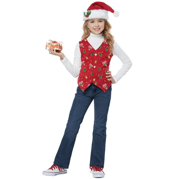 Holiday Vest Child Costume (Red)