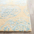 thumbnail image 3 of SAFAVIEH Bella Glenna Medallion Floral Wool Area Rug, Beige/Turquoise, 5' x 8', 3 of 6