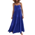 thumbnail image 1 of Vestido de mujer, vestido informal de verano sin mangas para mujer, vestido sin mangas con frunces irregulares, funcionalidad inteligente, 1 of 6