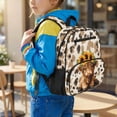 thumbnail image 3 of HUIACONG 13.5 Inch Cow Print Highland Cow Kids School Backpack Water Resistant Large Capacity Lightweight Bookbag with Adjustable Padded Breathable Straps Multi Pockets for Boys Girls Daily Use, 3 of 7