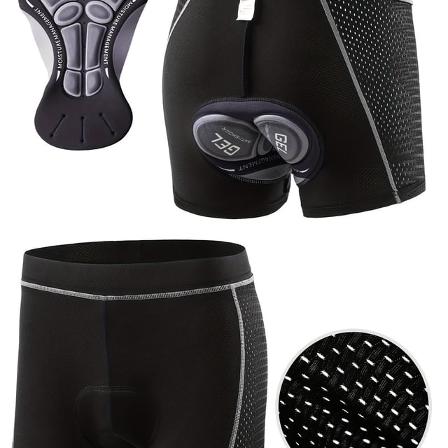 QJUHUNG High-Performance Mens Cycling Shorts - Stretchy & Ventilated for Breathable Comfort - 3D Gel Padded Seamless Integration Bike Riding Pants for Bicyclists