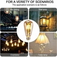 thumbnail image 5 of Vintage ST64 Decorative E27 LED Edison Bulb, Industrial Rustic Design 4W Equivalent 40W, Long Lifespan Filament Bulb, Unique Design for Bulb Protection, Warm Light for Kitchens, 5 of 5