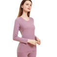 thumbnail image 2 of ZHAOCHENG Ropa interior térmica de lana de seda, antifrío, almacenamiento de calor, ropa larga, pantalones largos, traje sin costuras, más ropa interior gruesa de terciopelo, 2 of 5