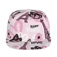 thumbnail image 2 of Gaeub Eiffel Tower and Butterflies Flat Bill Snapback Hats Baseball Caps with Adjustable for Running Workouts and Outdoor Activities, 2 of 9