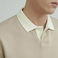 thumbnail image 5 of Mens Korean Summer Short Sleeve Shirt Solid Loose Vintage Comfortable Pullovers, 5 of 11